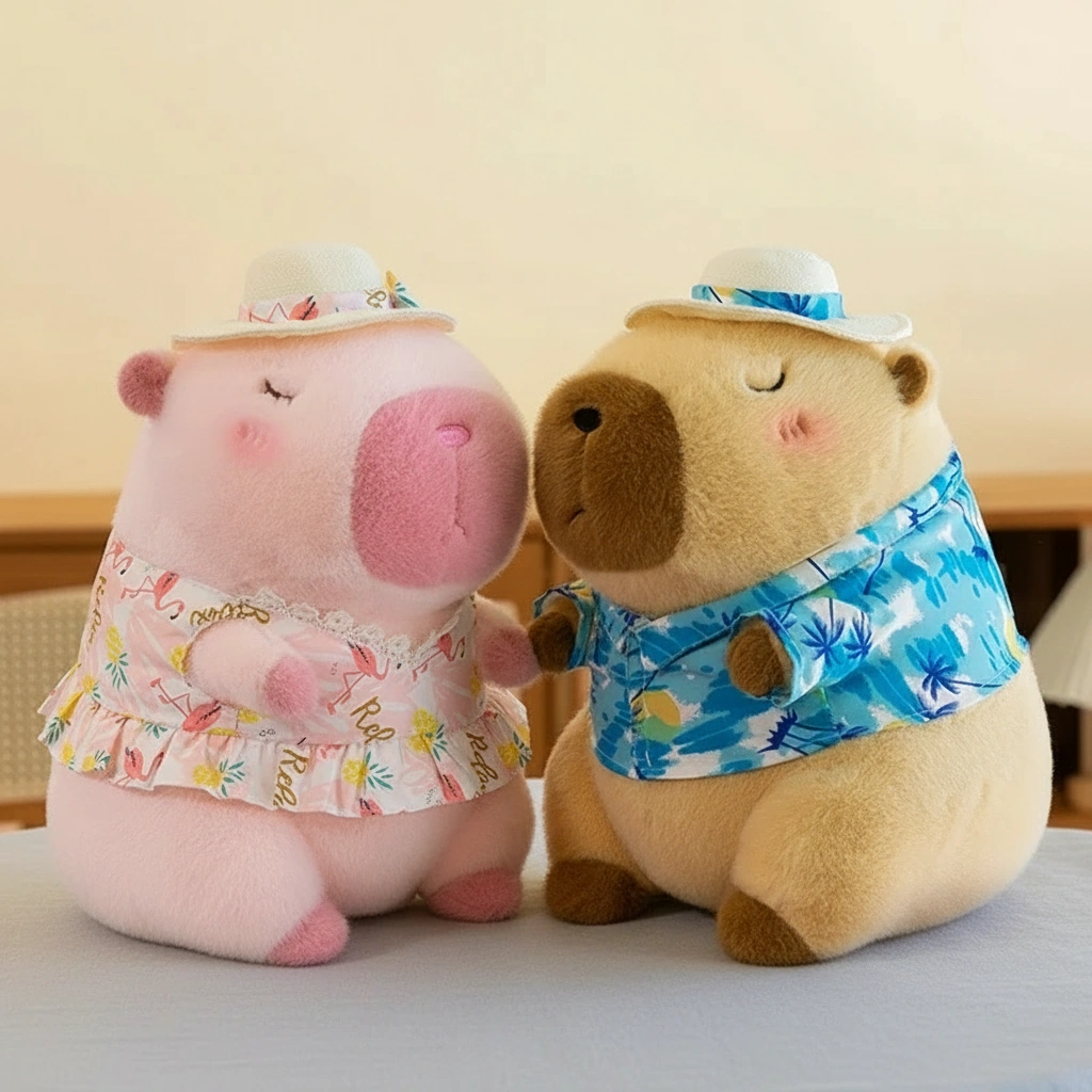vacation capybara plush