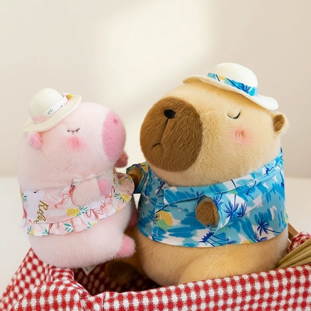 vacation capybara plush