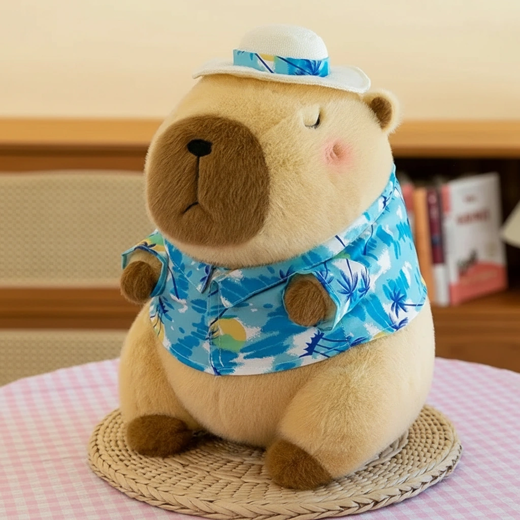 vacation capybara plush