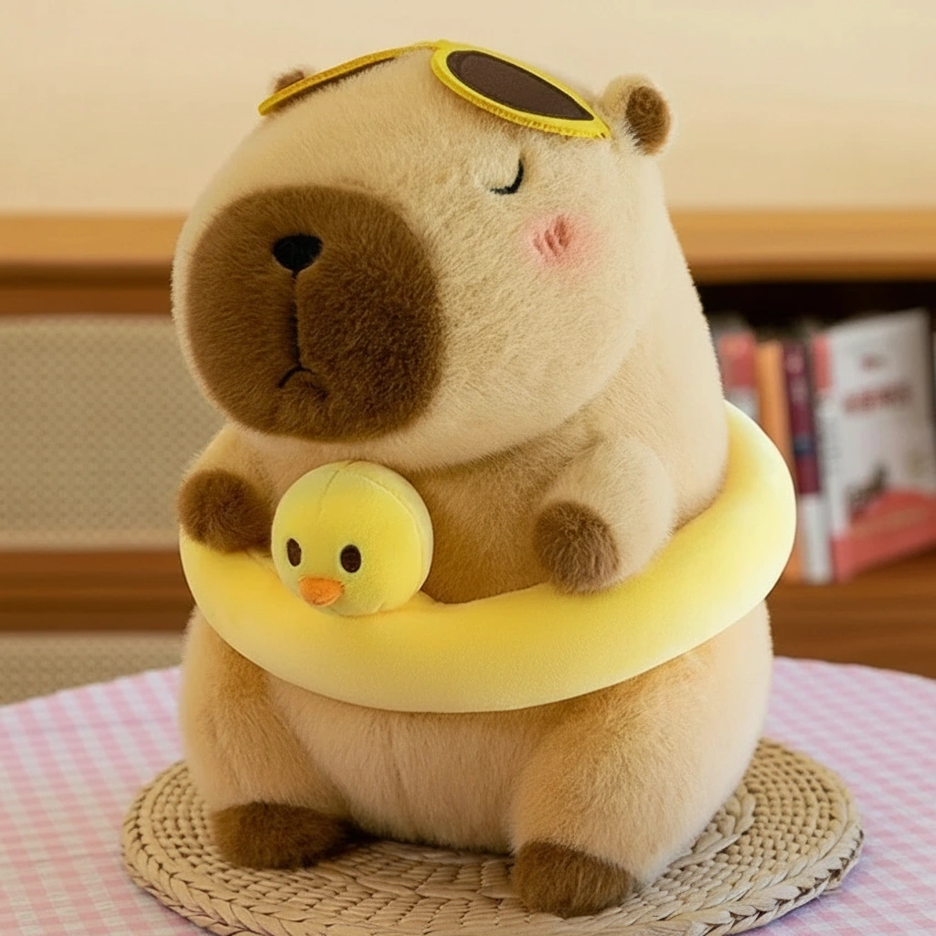 vacation capybara plush