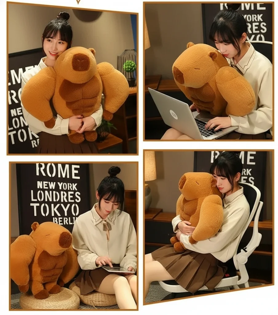 Big Capybara Plush Muscle Capybara Plush Toy