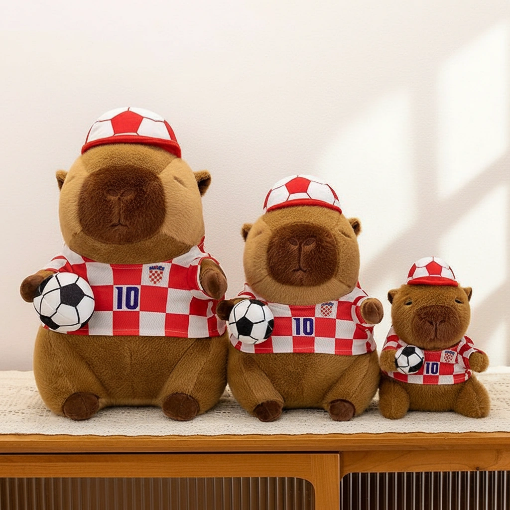 Soccer Capybara Plush Toy
