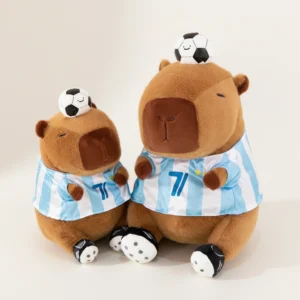 Soccer Star Capybara Plush Toy