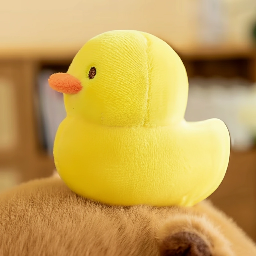Capybara Plush with Yellow Duck - Image 4