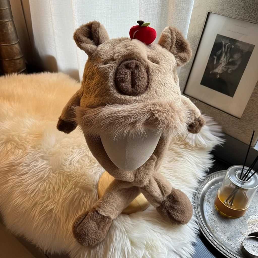 capybara plush hat