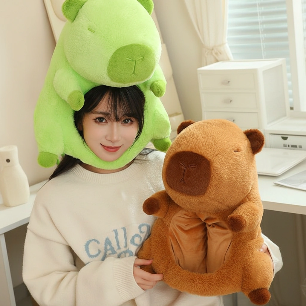 capybara plush hat