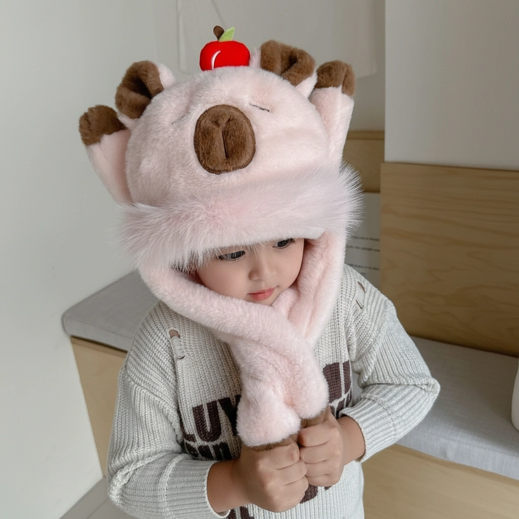 kids capybara plush hat