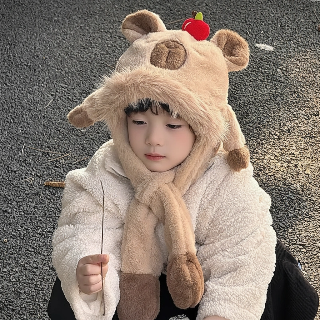 capybara plush hat