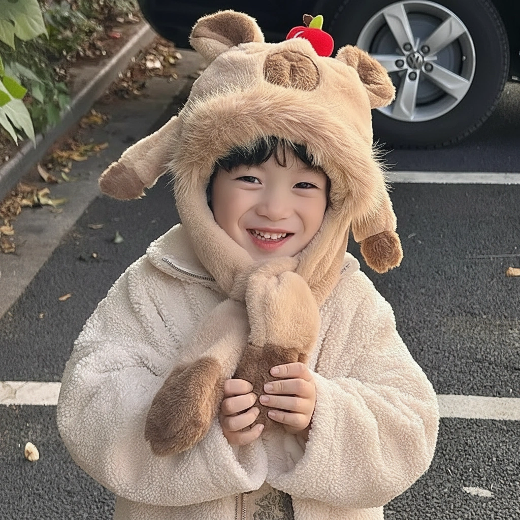 capybara plush hat