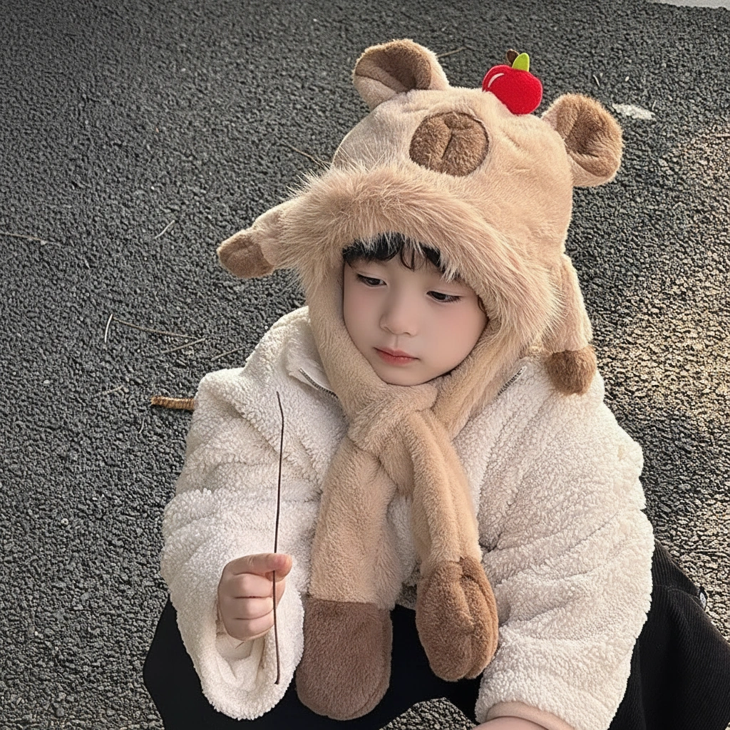 capybara plush hat