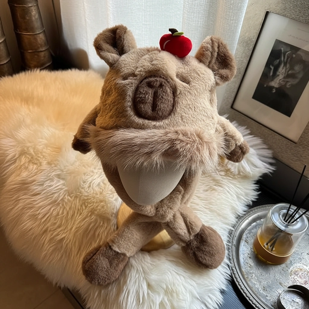 capybara plush hat