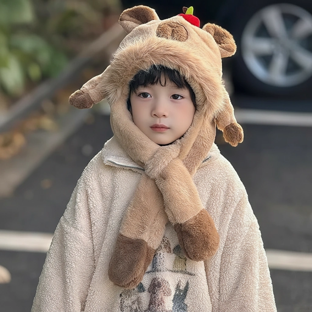 capybara plush hat