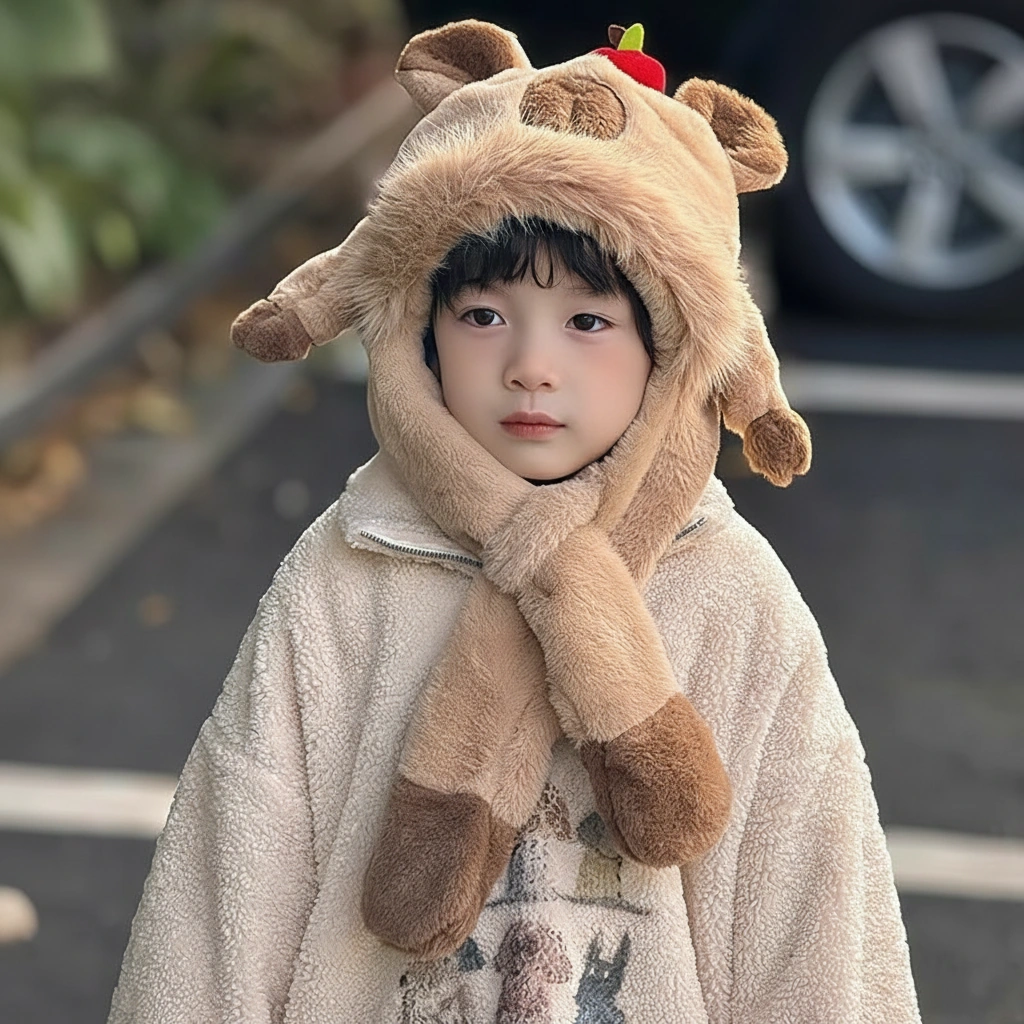 kids capybara plush hat
