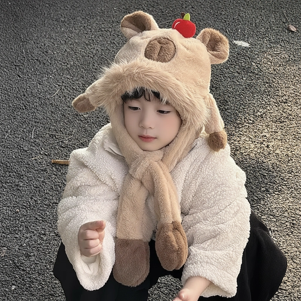 capybara plush hat