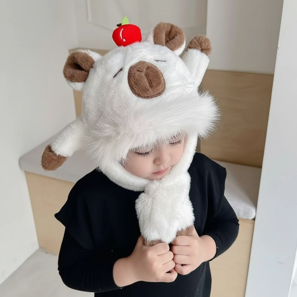 kids capybara plush hat