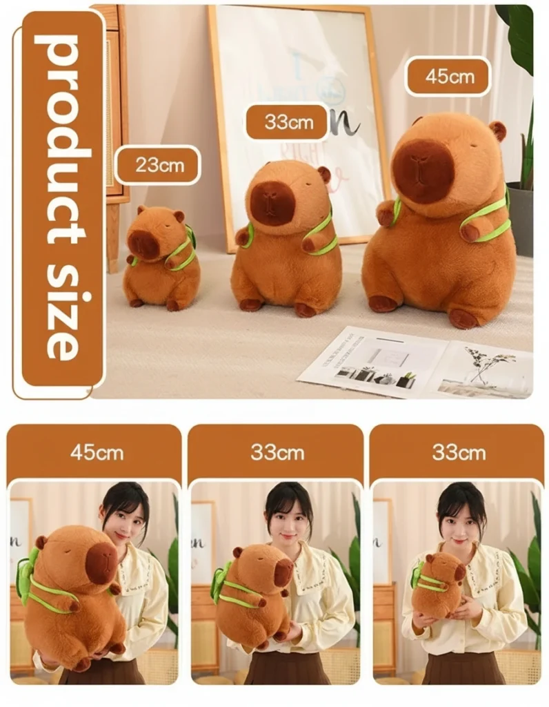 capybara plush with backpack​