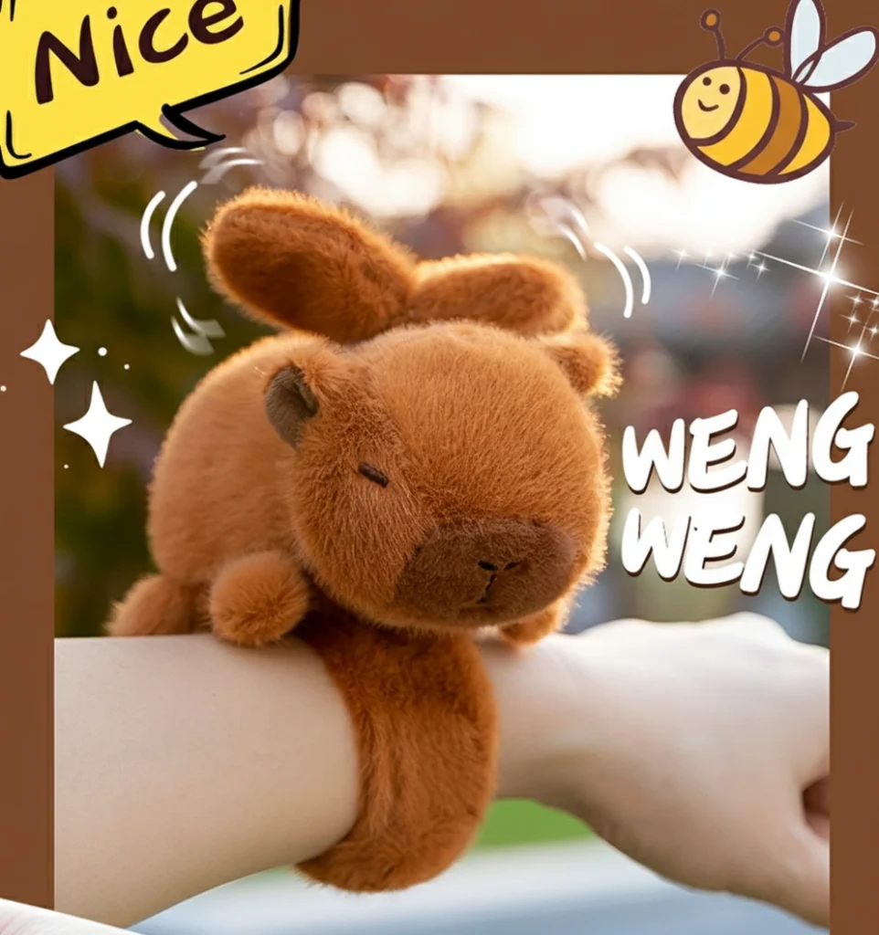 capybara plush bracelet​, capybara wristband