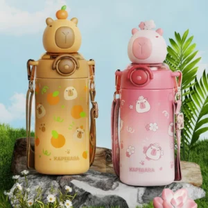316 Stainless Steel Capybara Water Bottle 600ml(20oz)