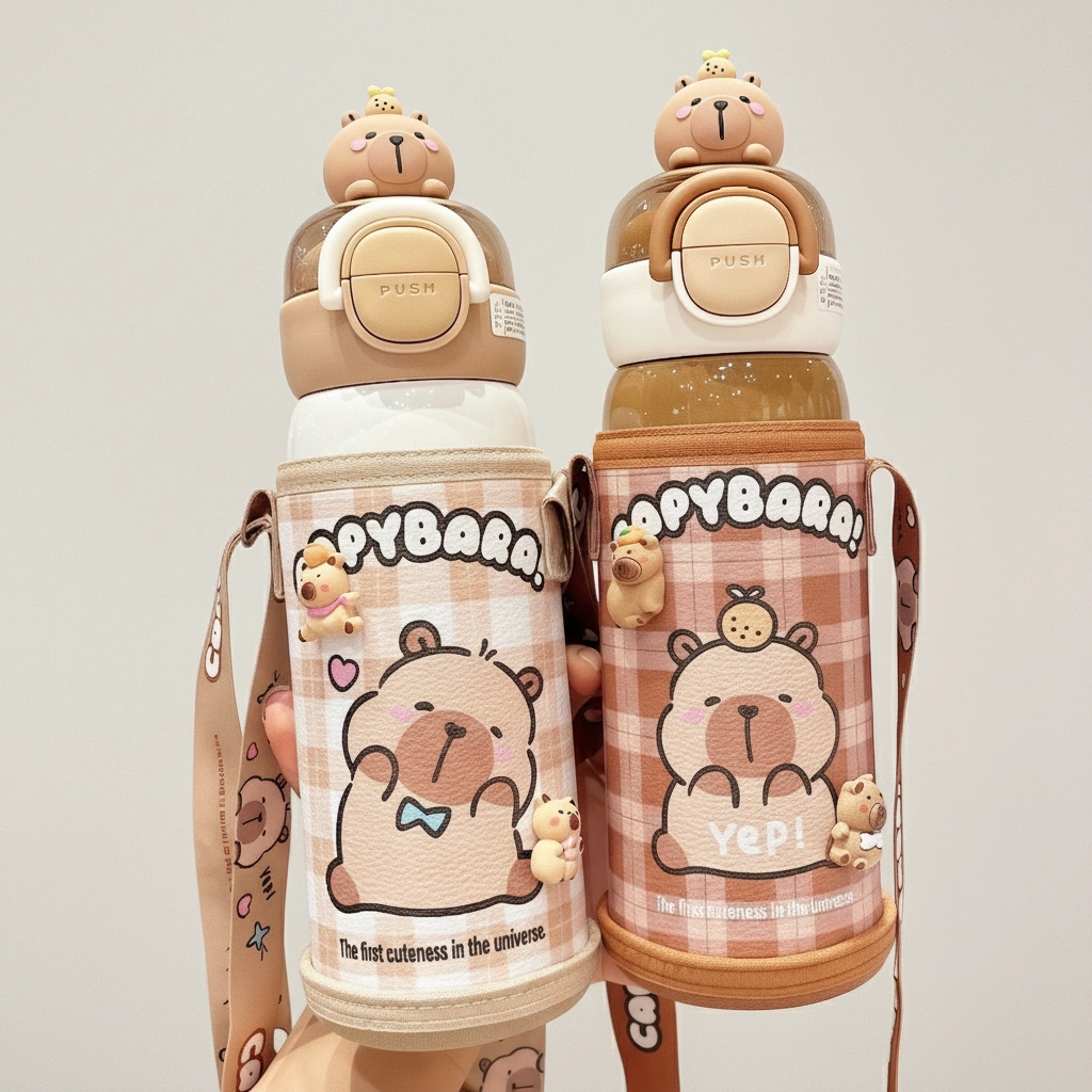 Capybara Water Bottle Thermal Flask