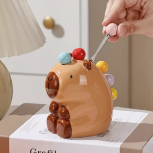 Ceramic Capybara Fruit Fork Set