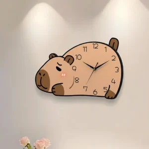Capybara Wall Clock with Wagging Tail