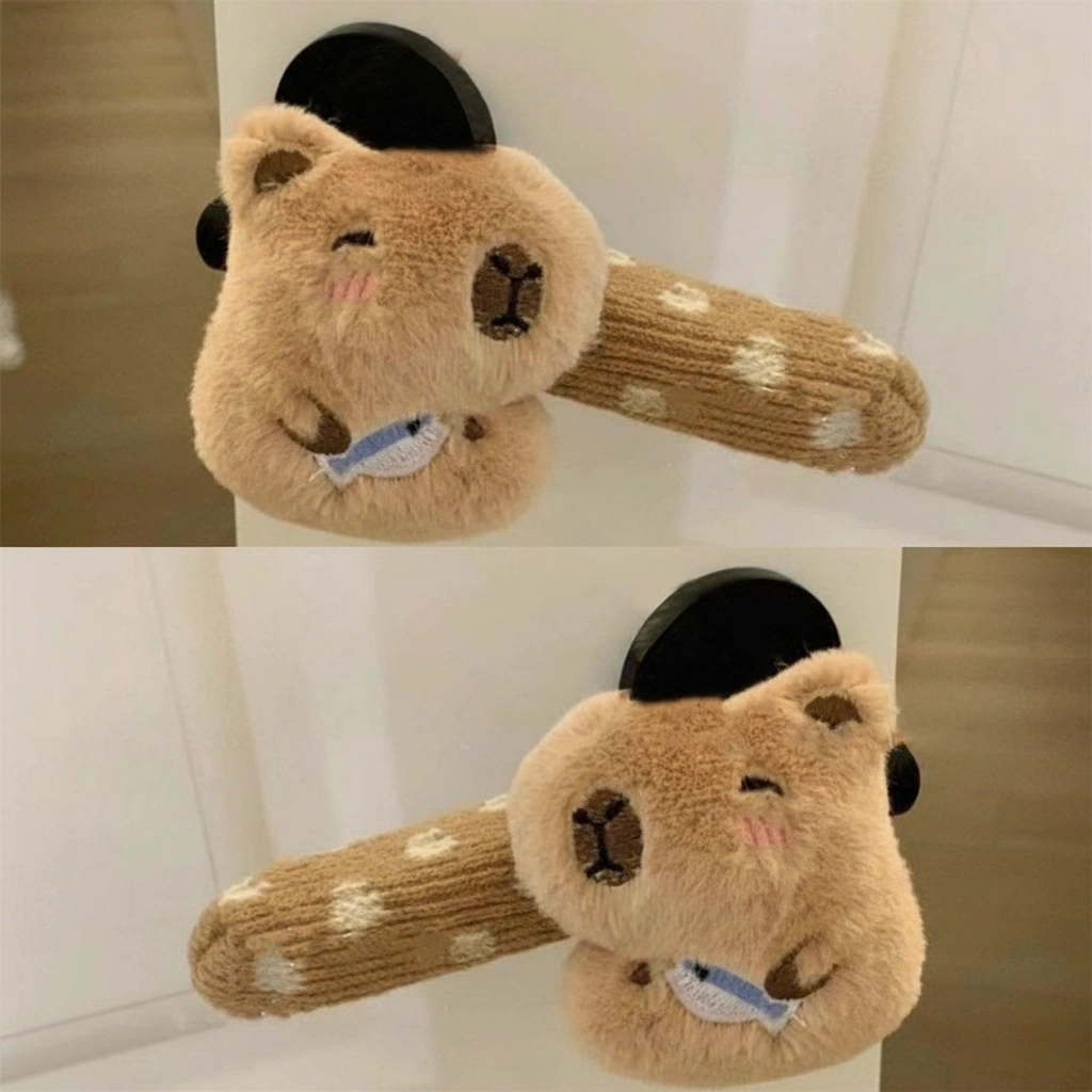 Capybara Plush Door Handle Covers