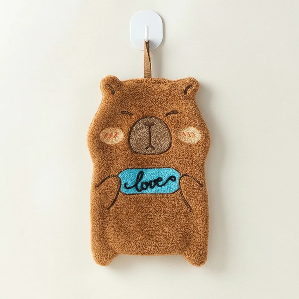 Capybara Plush Hand Towel Set