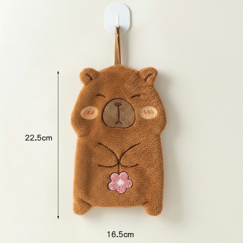 Capybara Plush Hand Towel Set