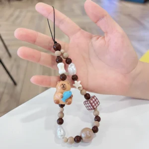 Beaded Capybara Phone Charm