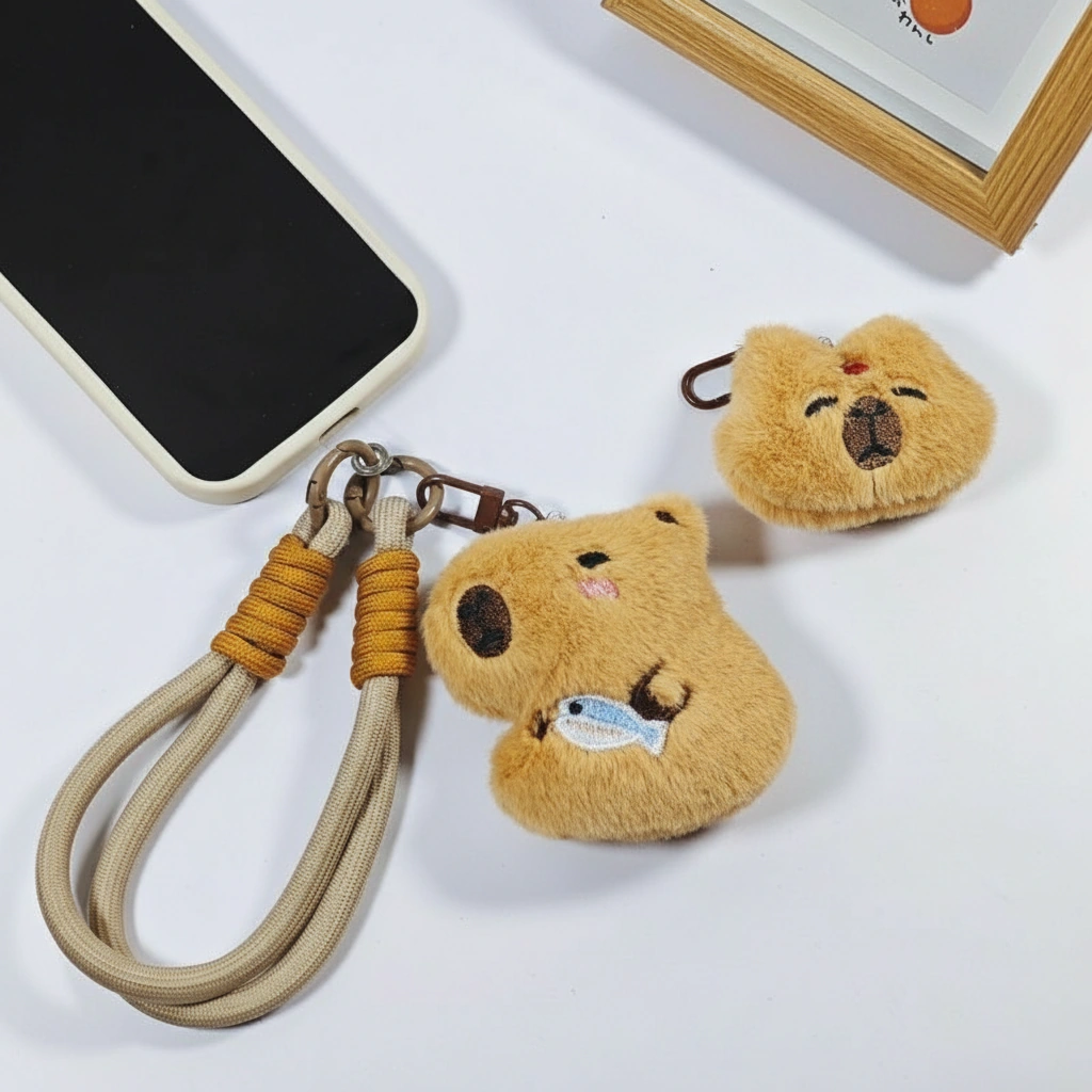 Plush Capybara Phone Charm