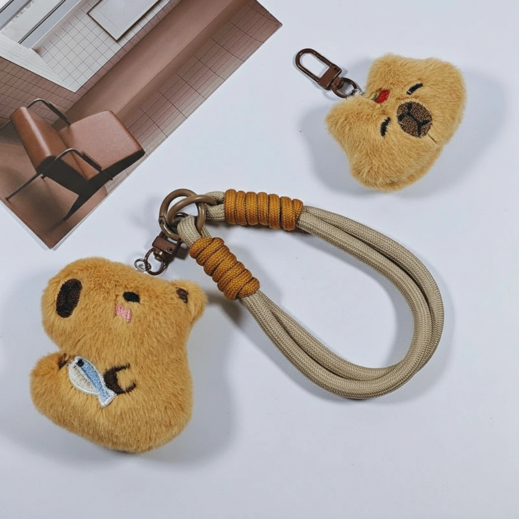 Plush Capybara Phone Charm