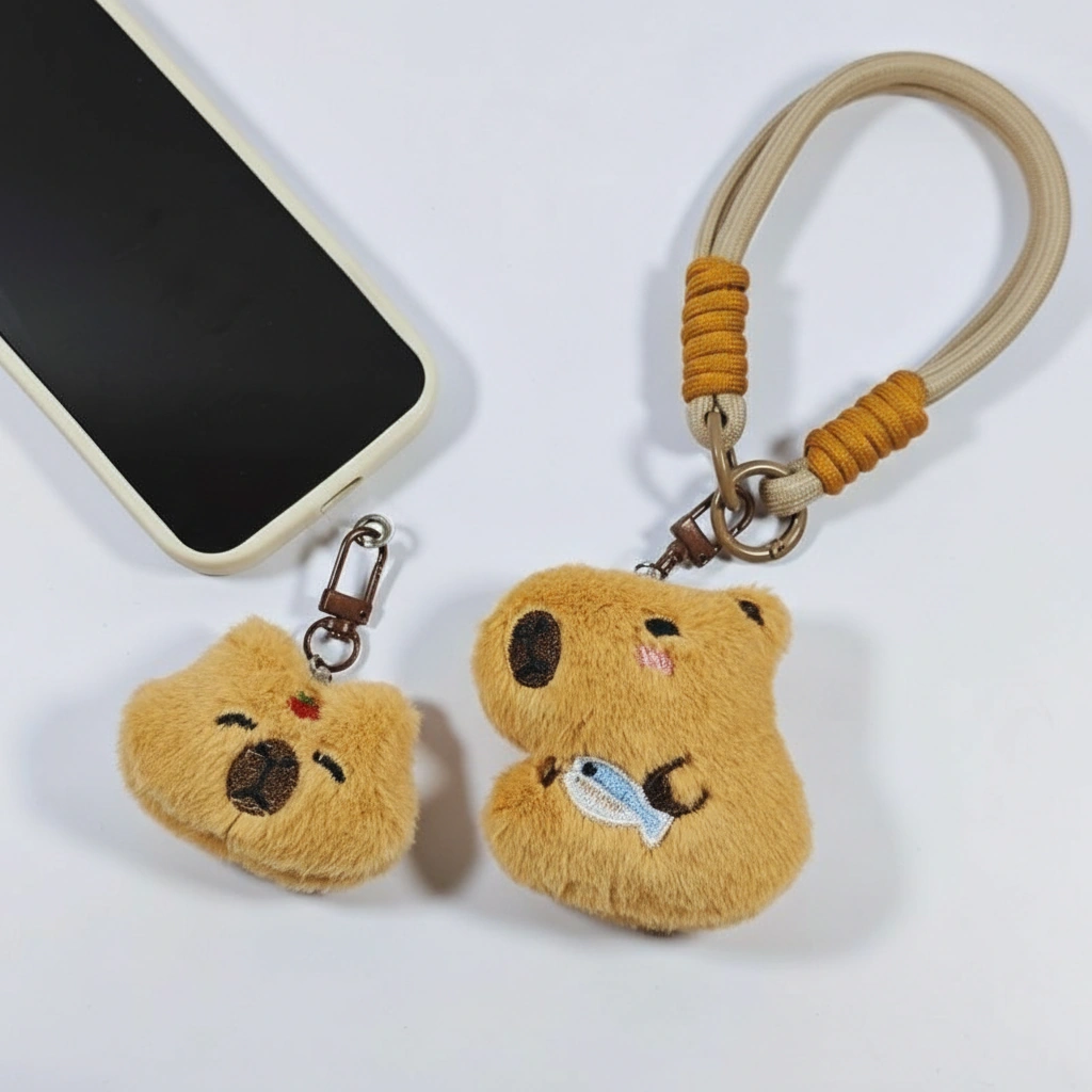 Plush Capybara Phone Charm