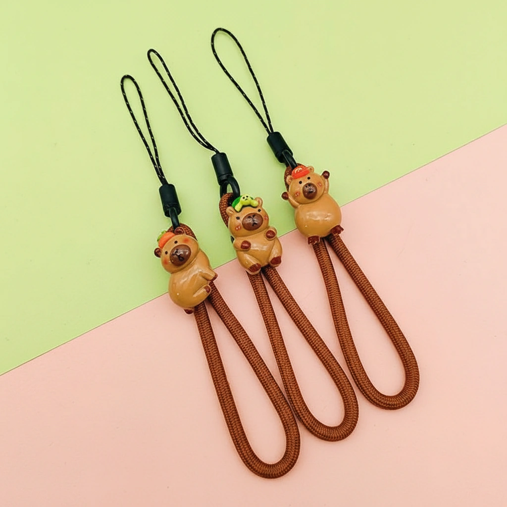 Capybara Figurine Phone Strap