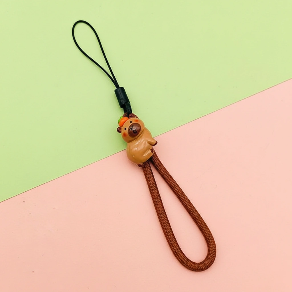Capybara Figurine Phone Strap
