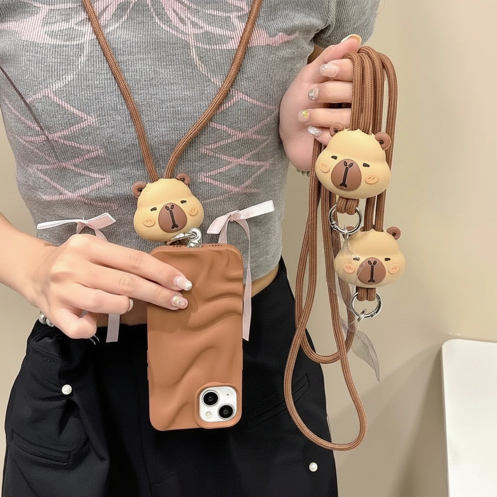 Capybara Crossbody Phone Lanyard
