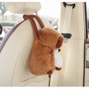 Capybara Plush Car Tissue Box Holder