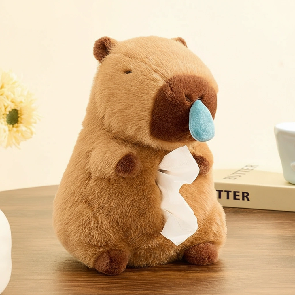 Capybara Plush Tissue Box