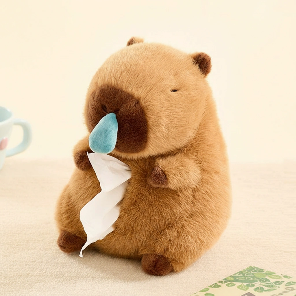 Capybara Plush Tissue Box