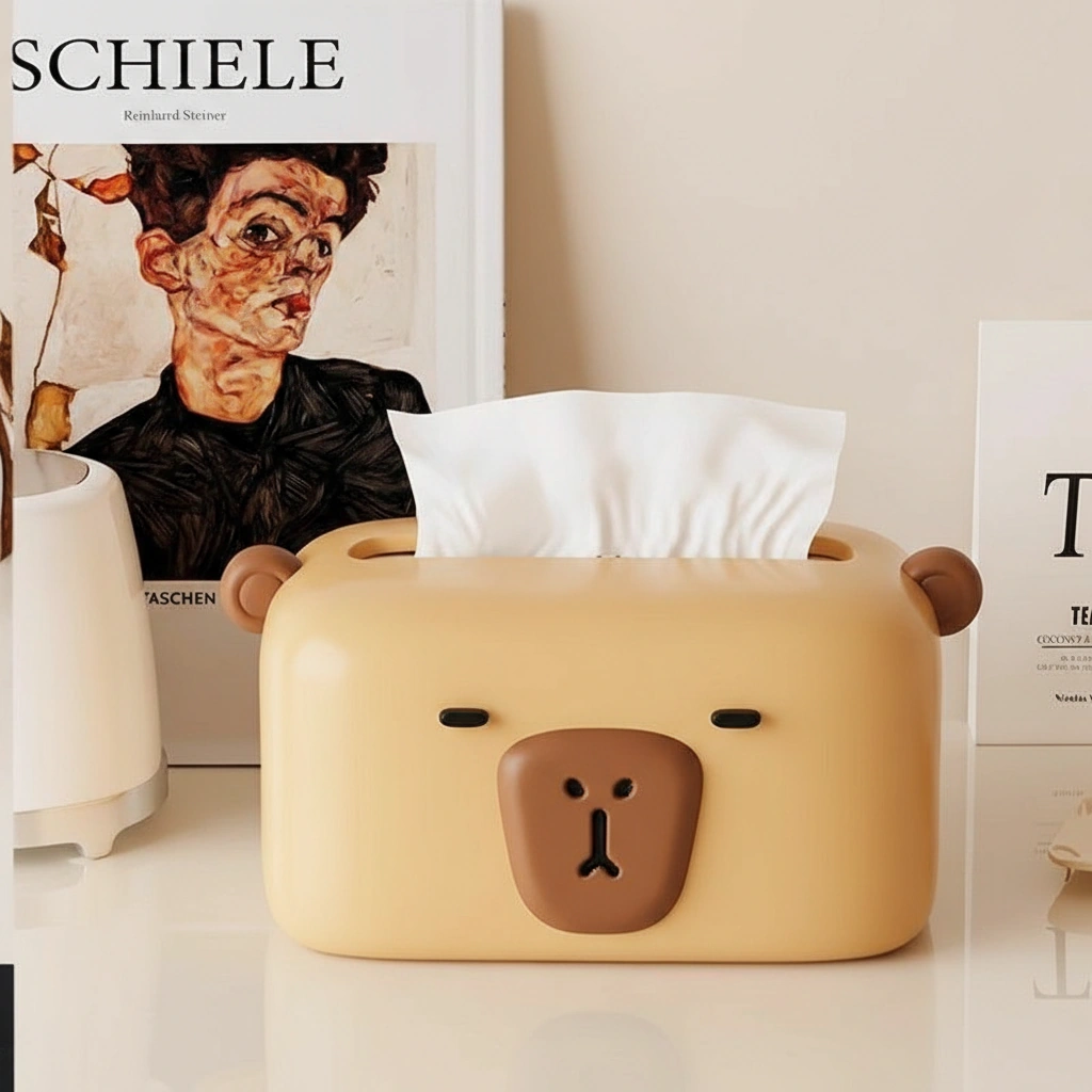 Rectangular Capybara Tissue Box