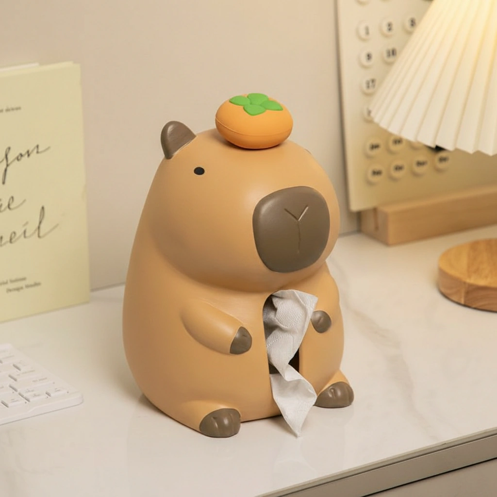 Capybara Resin Tissue Box
