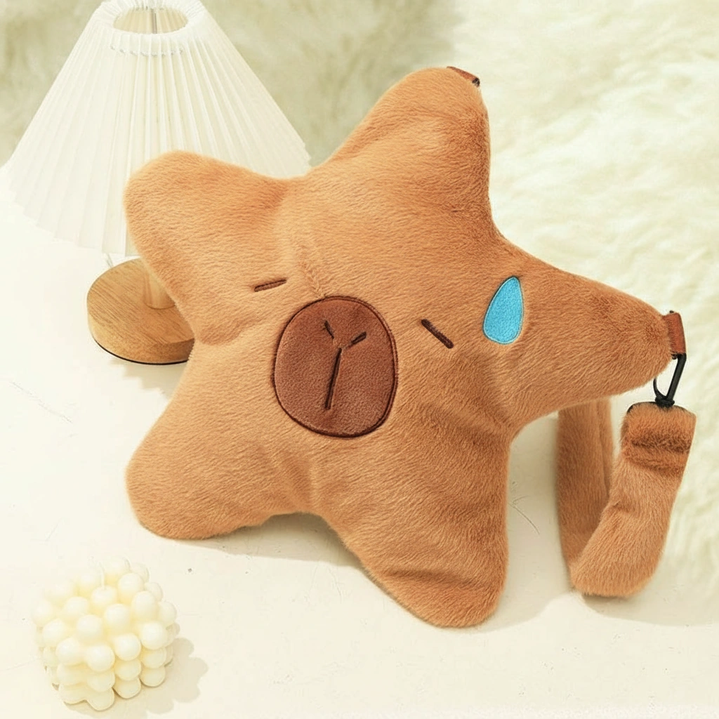 Star Shaped Capybara Plush Bag