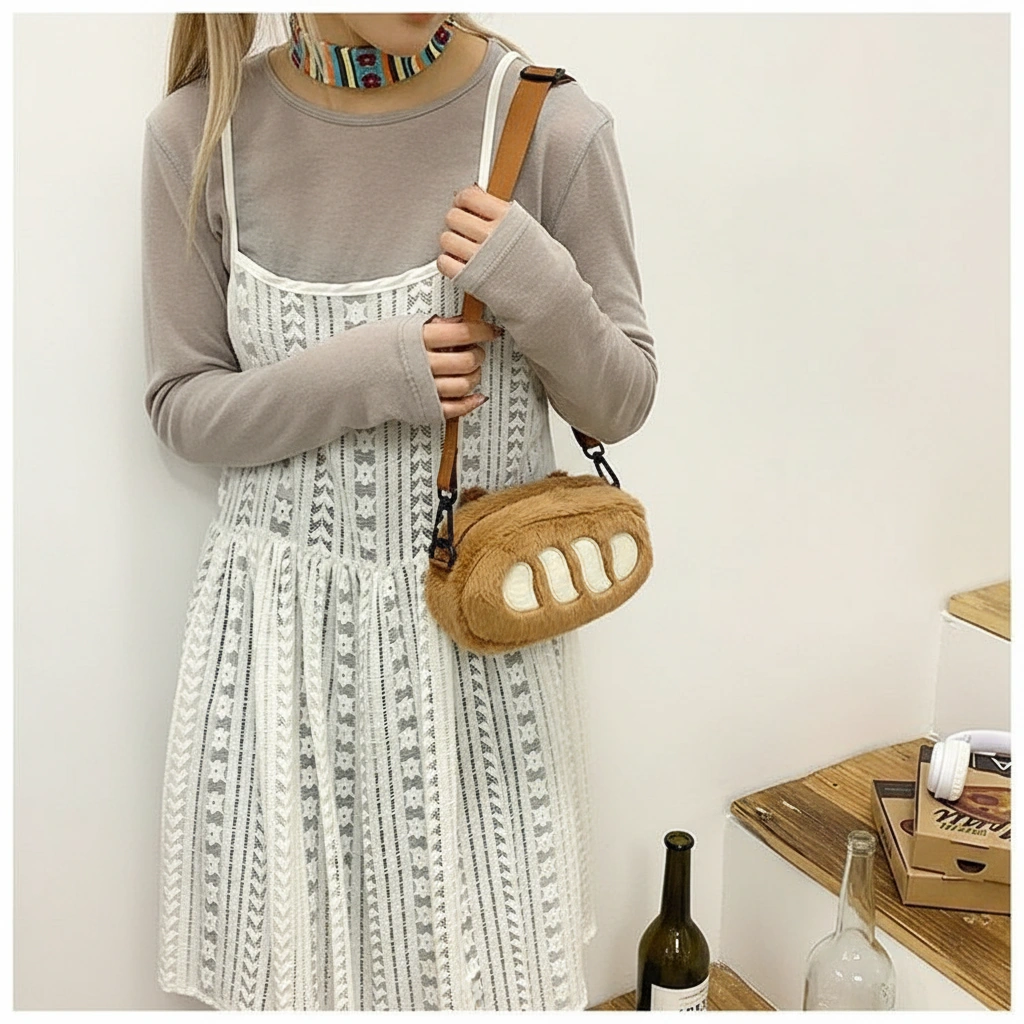 Capybara Loaf Plush Bag Bread Crossbody Purse