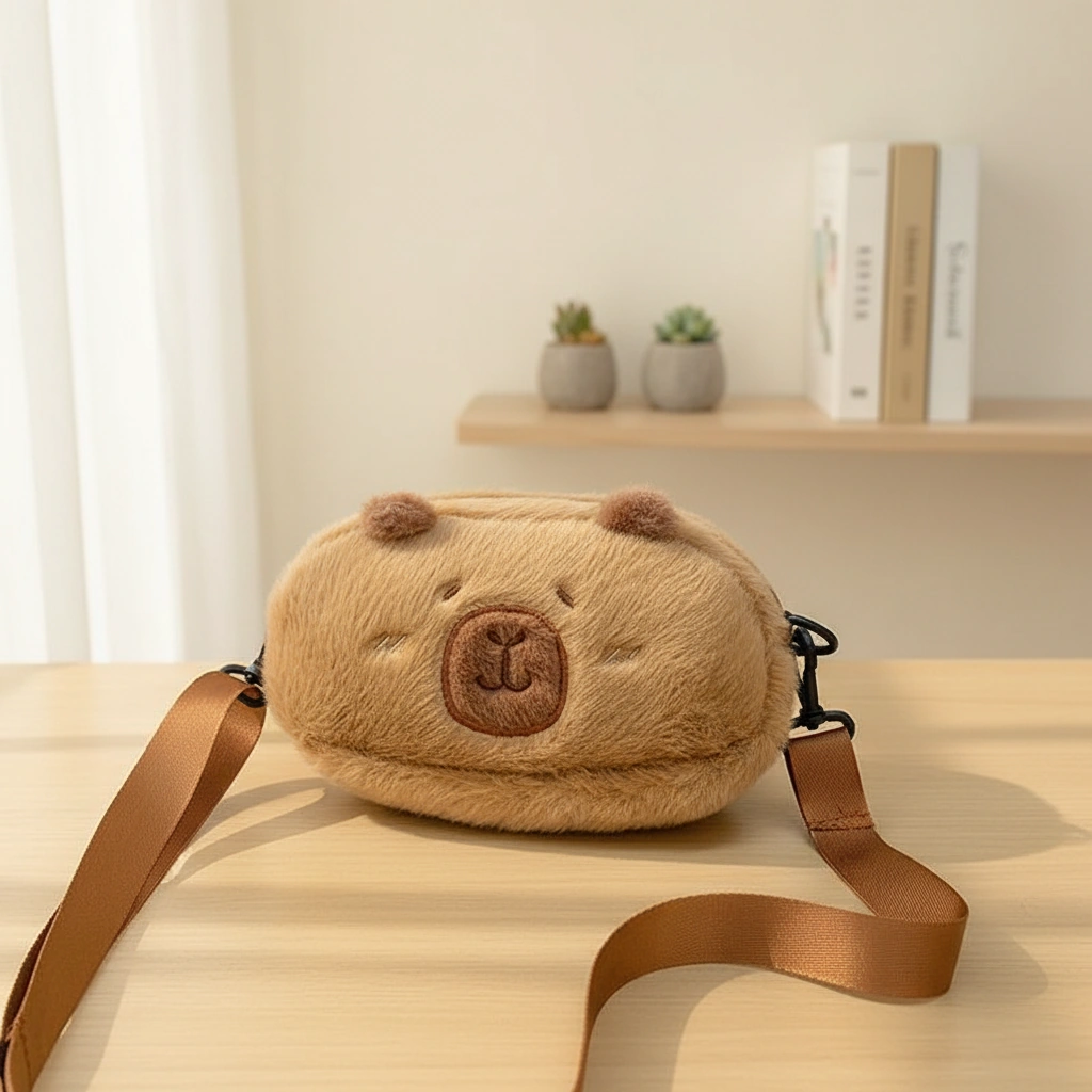 Capybara Loaf Plush Bag Bread Crossbody Purse