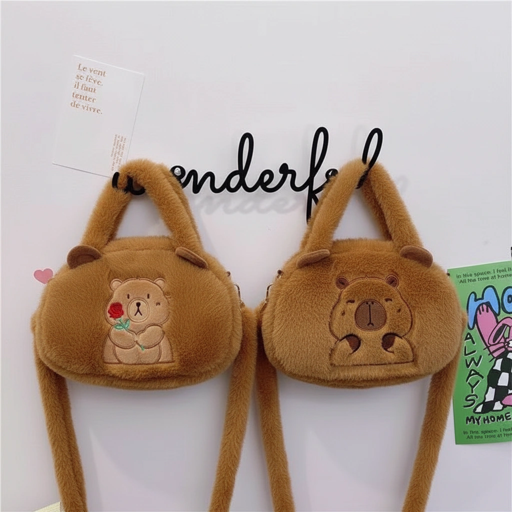 Mini Round Capybara Coin Purse & Earbud Case