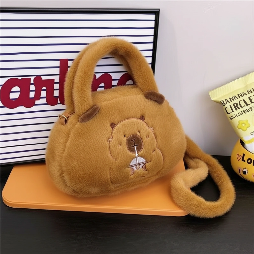 Mini Round Capybara Coin Purse & Earbud Case