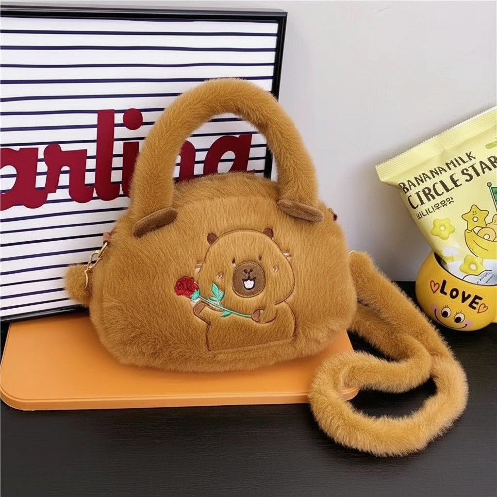 Mini Round Capybara Coin Purse & Earbud Case