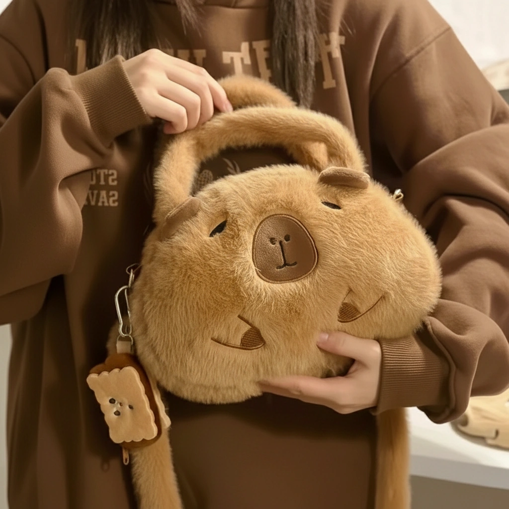 Mini Round Capybara Coin Purse & Earbud Case