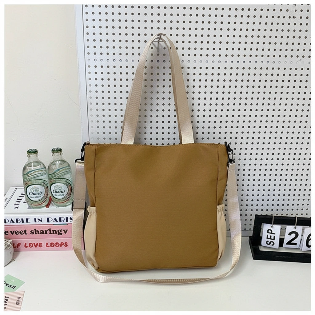 Capybara Canvas Tote Bag with Clear Window Pocket - 5 Colors - Image 7