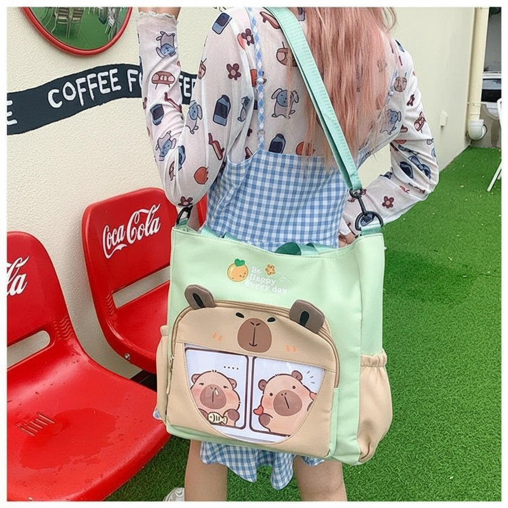 Capybara Canvas Tote Bag Capybara Tote Bag