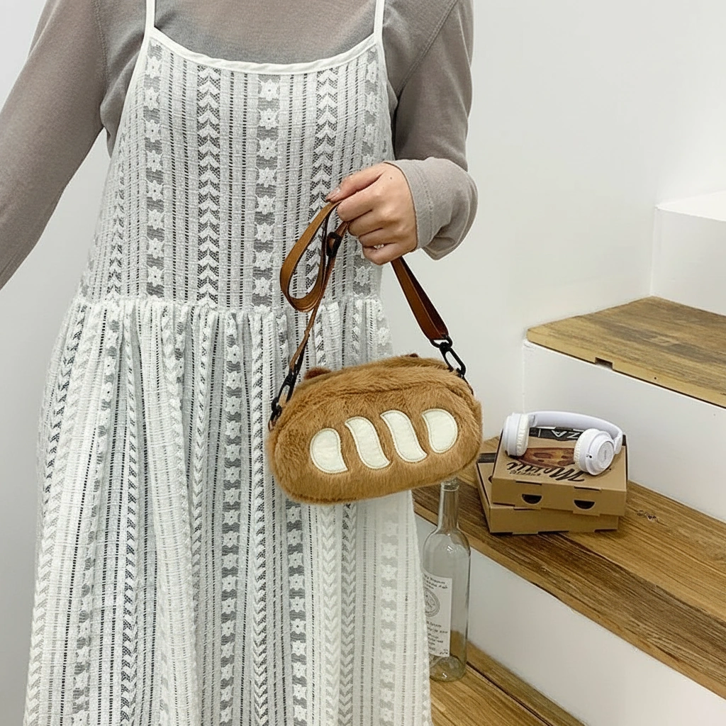 Capybara Loaf Plush Bag Bread Crossbody Purse